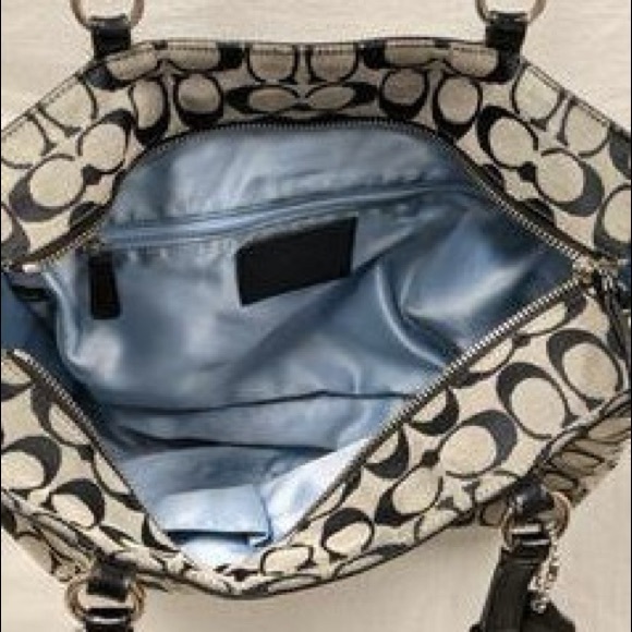 Vintage Coach Black and Grey Shoulder Bag Purse - Picture 3 of 3